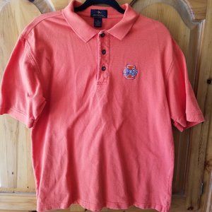 UIUC Illinois Antigua Golf POLO SHIRT Men's Medium Orange Fighting Illini